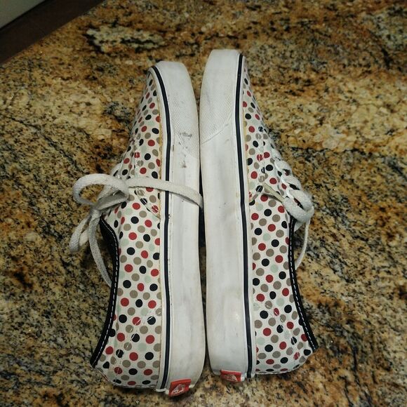 Vtg Vans polka dot Multicolor Canvas Lace Up Men’s Size 7 Woman's 8.5 - Picture 7 of 12